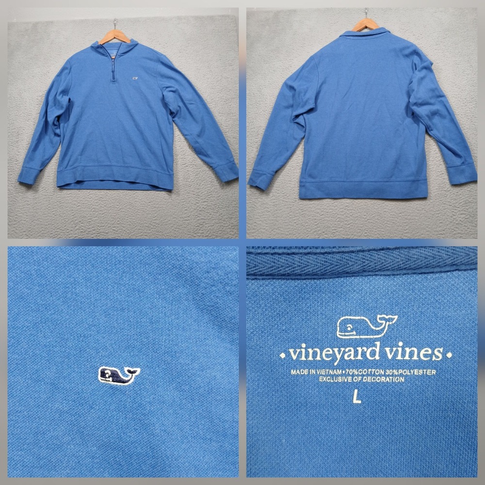 Vineyard Vines Blue Quarter-Zip Pullover Sweatshirt
